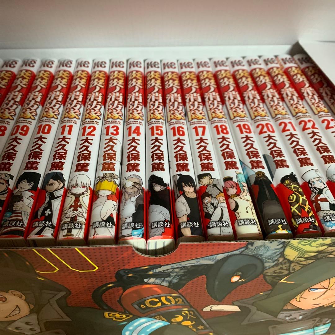 希少収納箱付き炎炎ノ消防隊1巻から34巻全部完結まとめ売り良品セット34冊