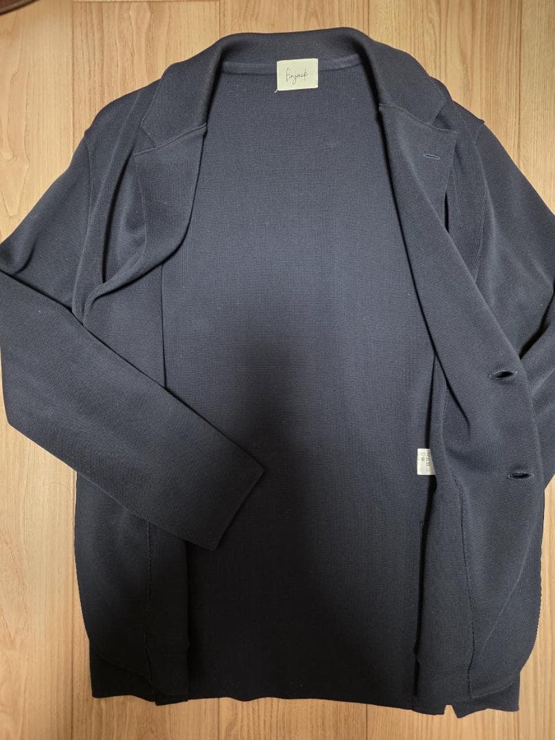 超美品 BEAMS F / Finjack ニット ジャケット ネイビー L