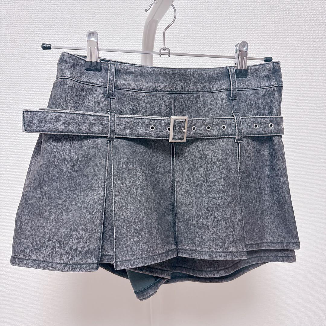 Darich　アンティークレザープリーツショートパンツ　BLK　Mサイズ