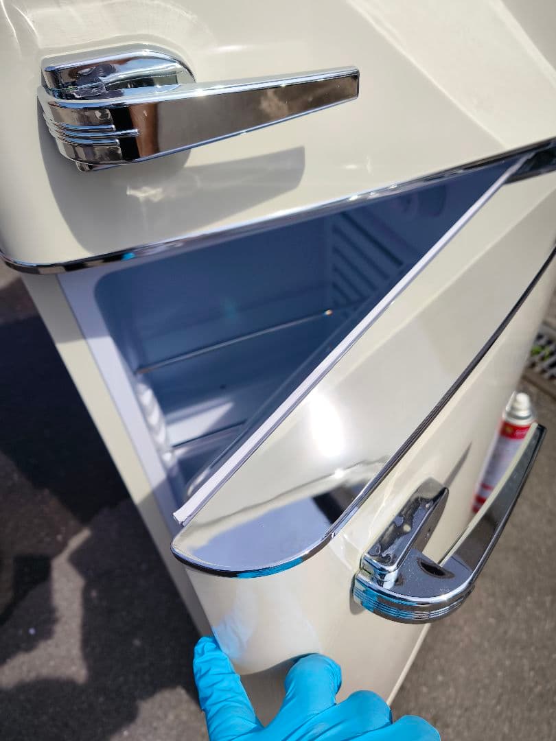 関東限 23年 条件で配送無 レトロ冷蔵庫 レトロデザイン冷蔵庫 冷蔵庫 2ドア