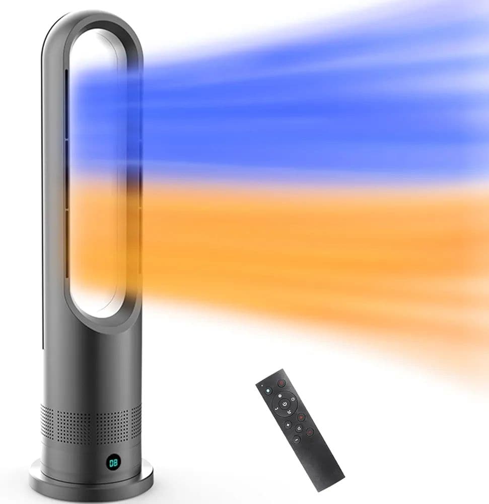 扇風機 タワーファン 温風 冷風 冷暖房 8段階送風＆3段階温風 大風量