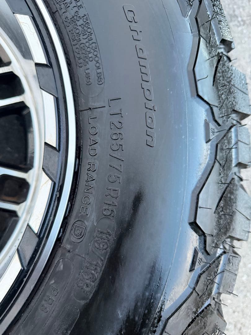 ランクル用タイヤホイール 4本セット LT265/75R16 8J 2022年
