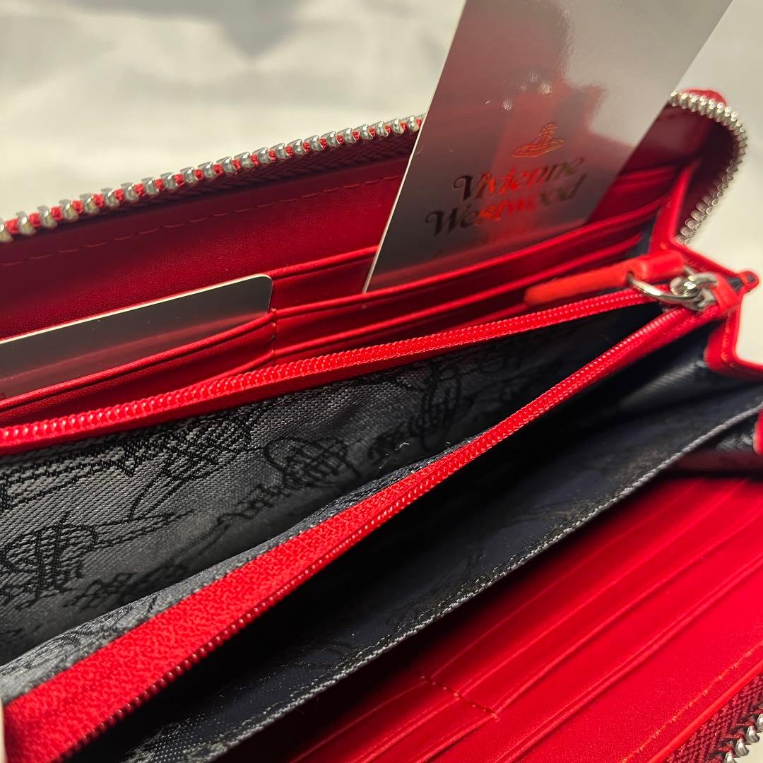 新品 Vivienne Westwood レッド ヴィヴィアン柄 赤内装 長財布