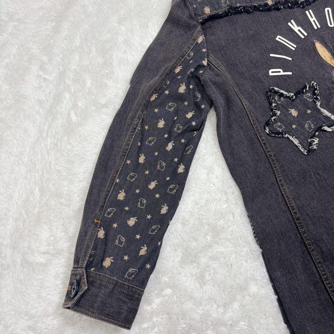 希少 PINK HOUSE ピンクハウス デニムジャケット うさぎ 刺繍