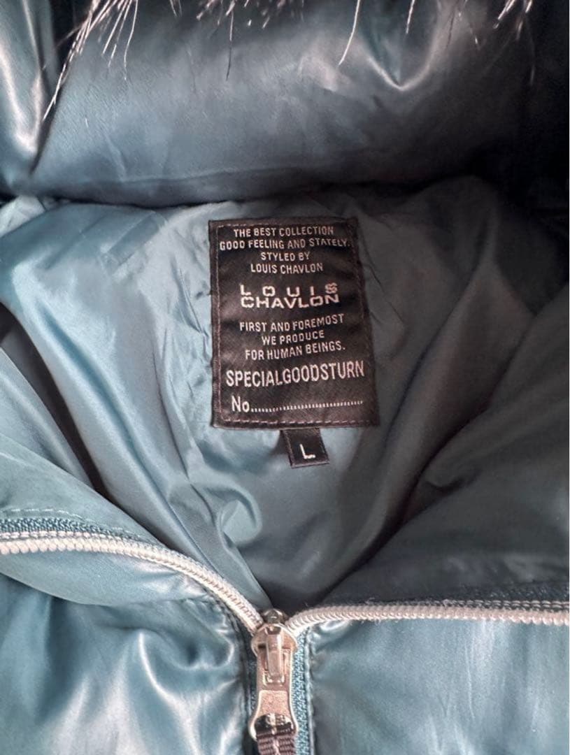 ファーダウン Y2K 短丈 ドローコード 光沢 お兄系