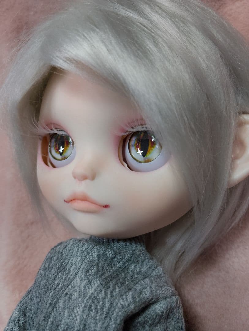 カスタムアイシードール シルバーヘアの男の子 アウトフィット付き