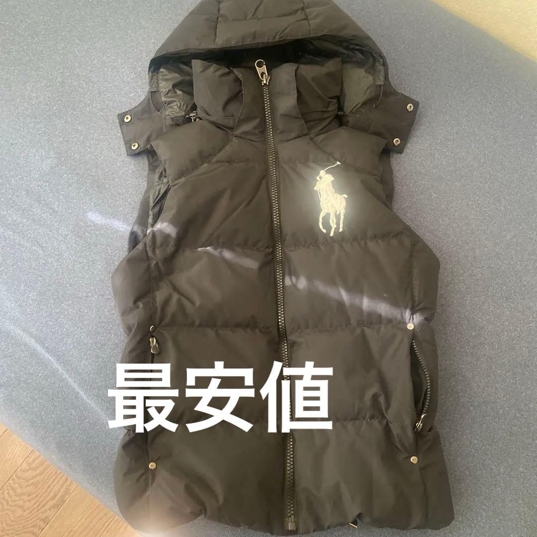 定価57000円⭐️ポロラルフローレン ダウンベスト ビッグポニー ブラック XS