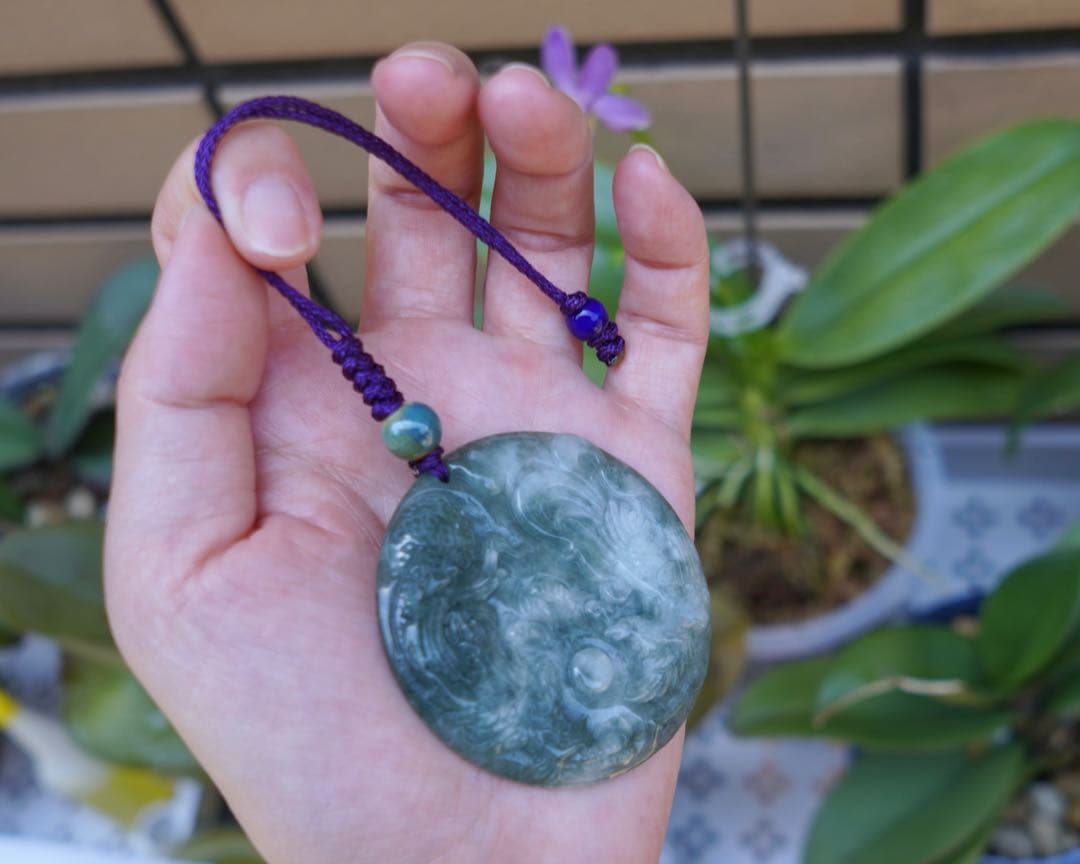 ⭐️専用⭐️本翡翠　龍神鳳凰　ストラップ　新品 0555