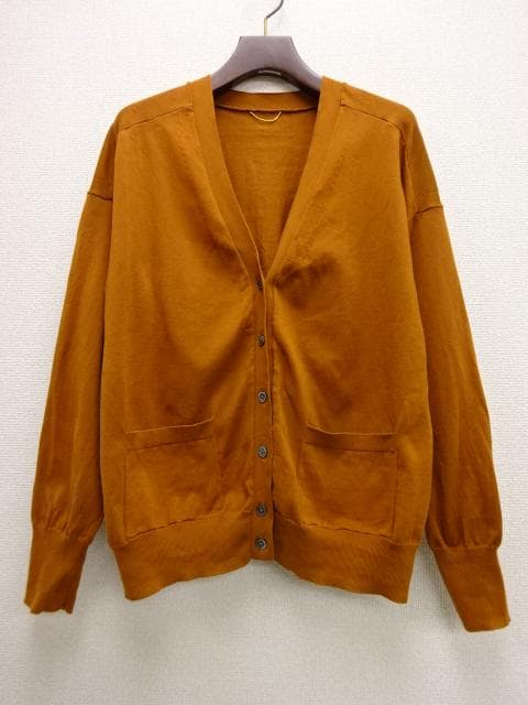 アパルトモン　BASIC KNIT CARDIGAN　綿100％　茶