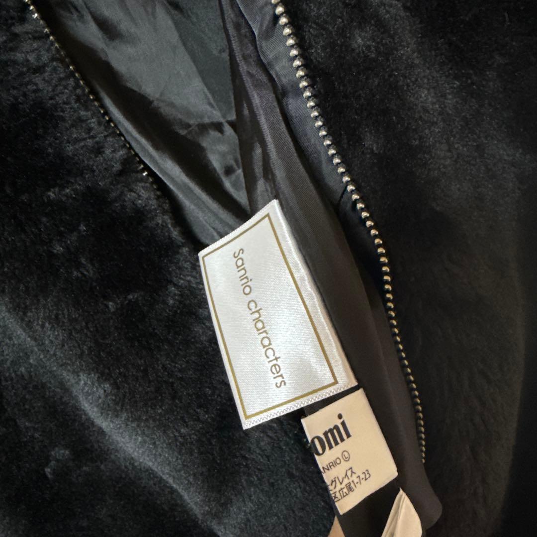 【新品】激レア！クロミ　ボアパーカー　耳付き　ピアス　アウター　モコモコ　刺繍