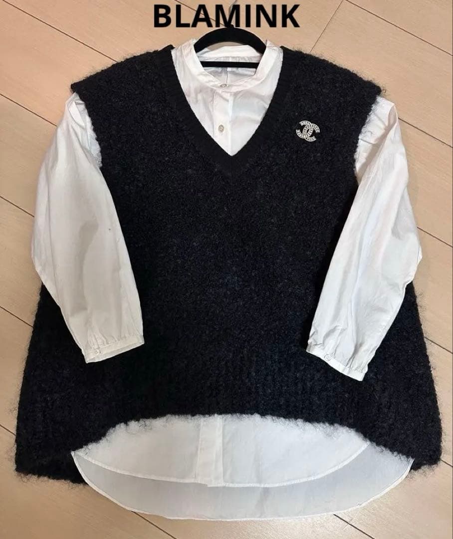 希少　BLAMINK ニットベスト　38 drawer lohen ジプソフィア