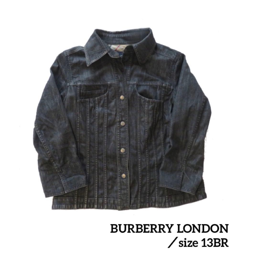 【BURBERRY LONDON】メガチェック デニムジャケット／13BR