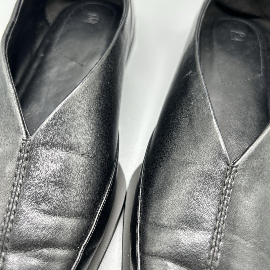 美品 STUDIO DOE フラットシューズ レザー 25cm ポインテッドトゥ