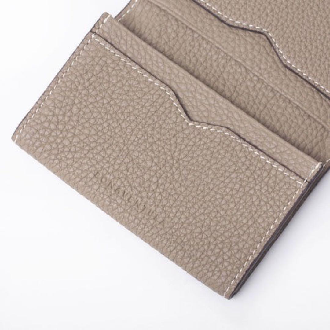 【美品・定価約40%OFF】ボナベンチュラ　名刺入れ　シュリンクレザー