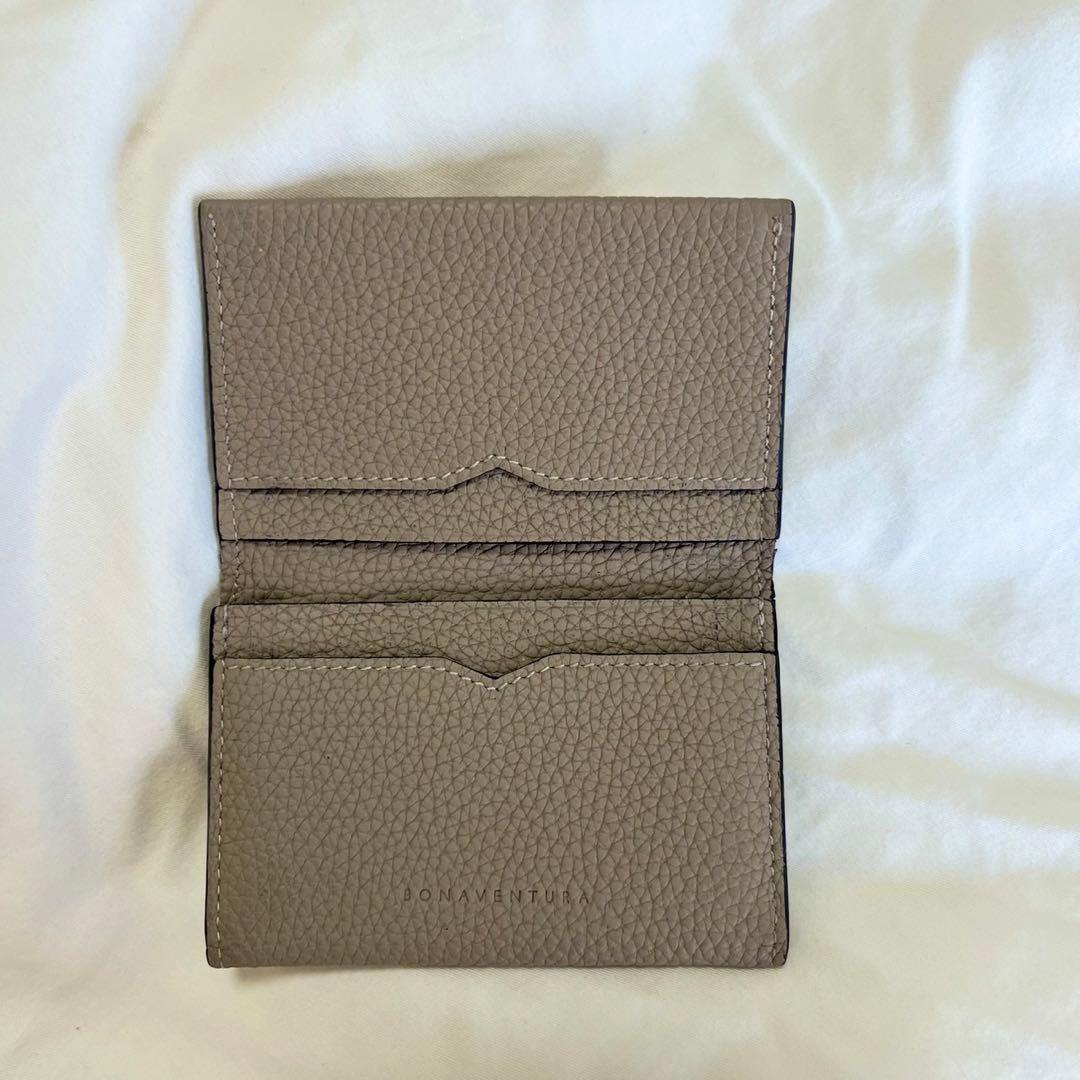 【美品・定価約40%OFF】ボナベンチュラ　名刺入れ　シュリンクレザー