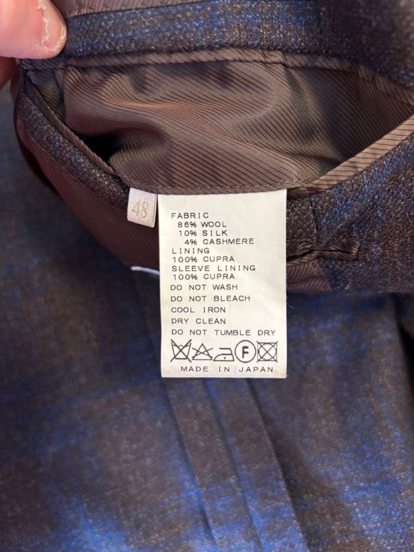 EDIFICE ロロピアーナ カシミヤ&シルク　テーラードジャケット 48