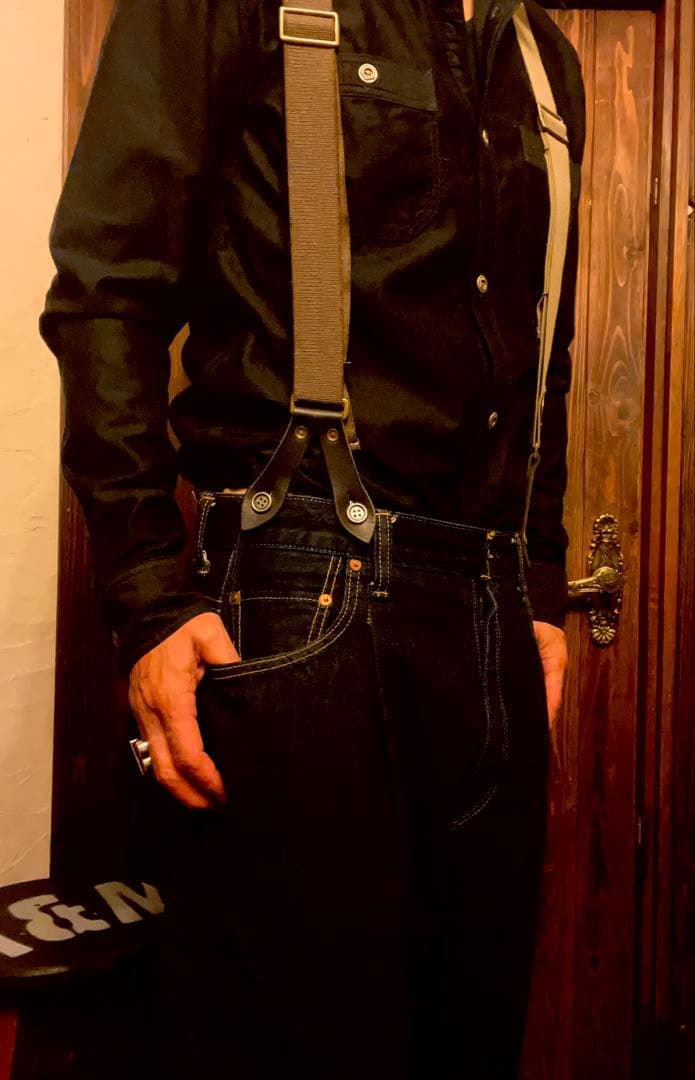 ウエストトゥワイスxシュペリオールレイバー別注コラボ　サスペンダー　激レア