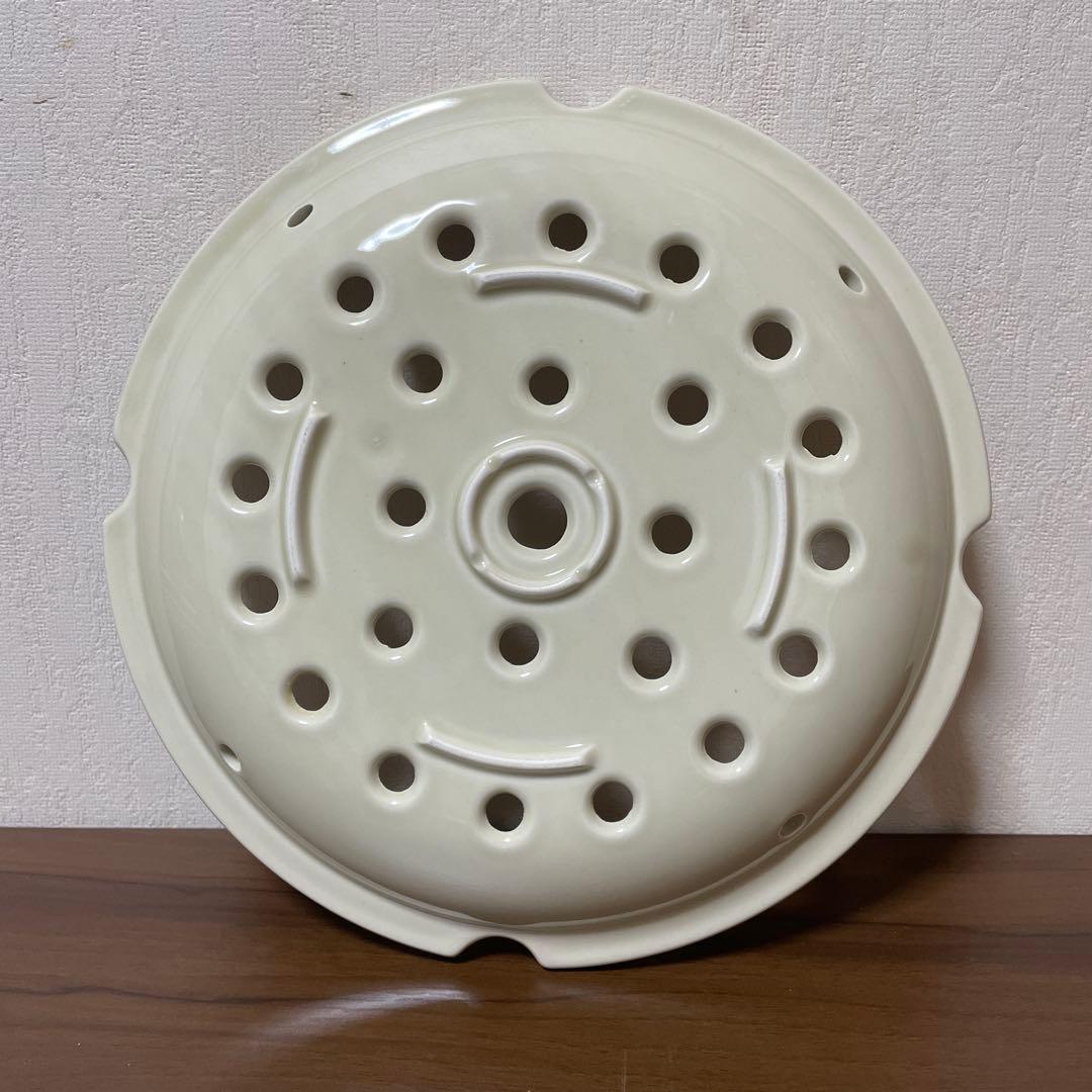 長谷園 ヘルシー蒸し鍋 大 白 黒 直火専用 長谷製陶【3～5人用 】