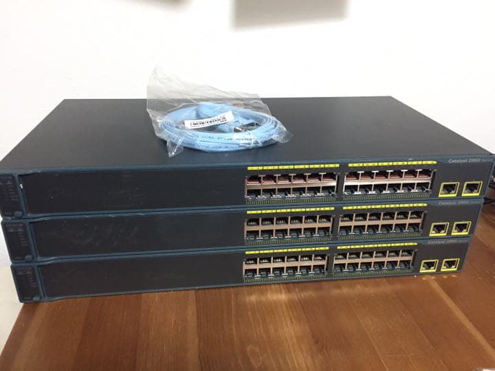 【CCNA、CCNP】Cisco スイッチCatalyst 2960×3台