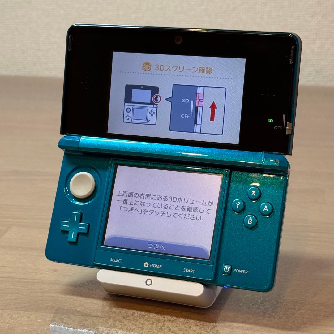 4-174 ニンテンドー3DS アクアブルー 箱付き
