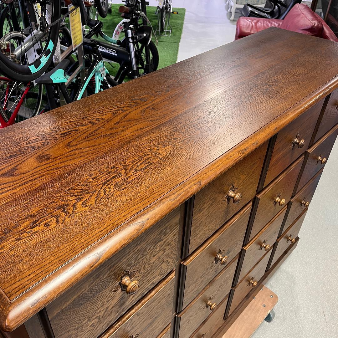 美品 葉山ガーデン 葉山クラシック オーク材 ドロワーチェスト 4段 16杯