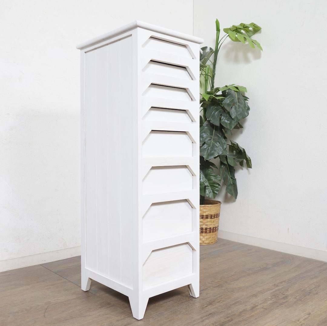 桐製　 隙間ラック　箪笥　整理タンス　書類チェスト　8段　収納　完成品