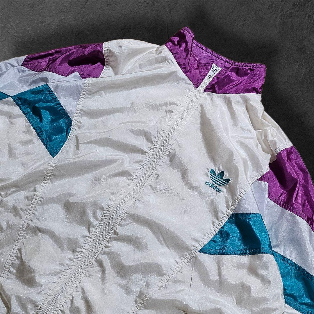 80s old adidas オールドアディダス ナイロンジャケットトレフォイル