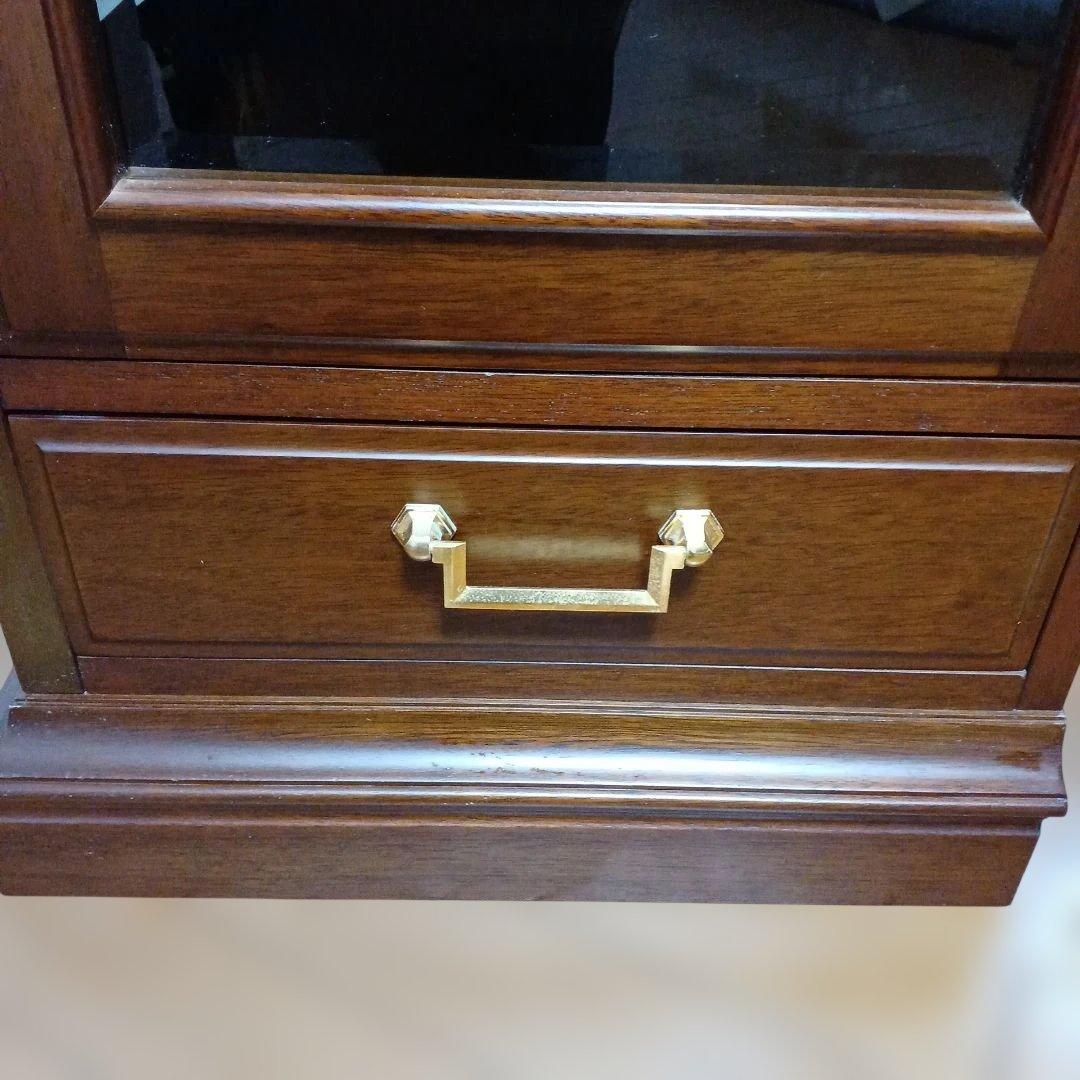 【マルニ】コーナーキャビネット　サイドキャビネット　飾り棚　地中海　左