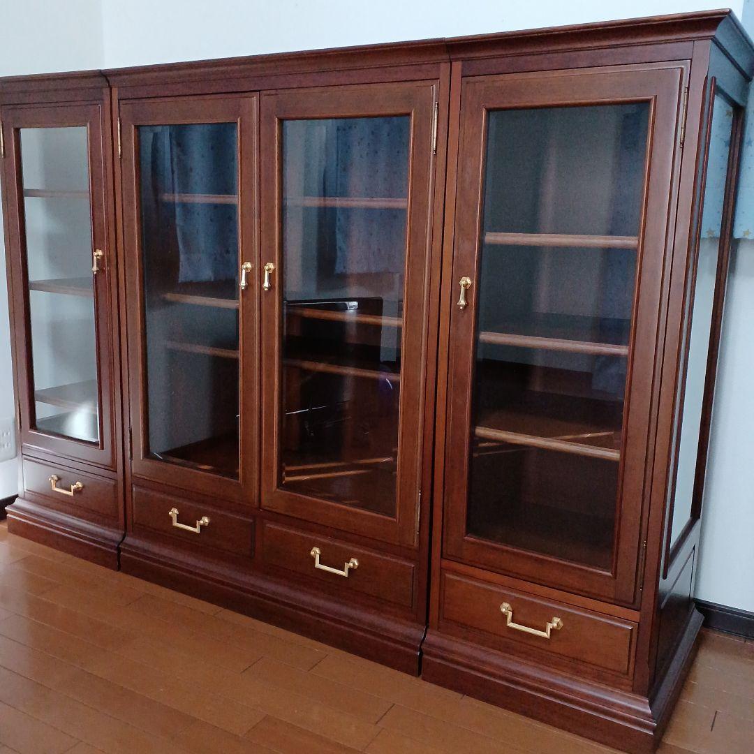 【マルニ】コーナーキャビネット　サイドキャビネット　飾り棚　地中海　左