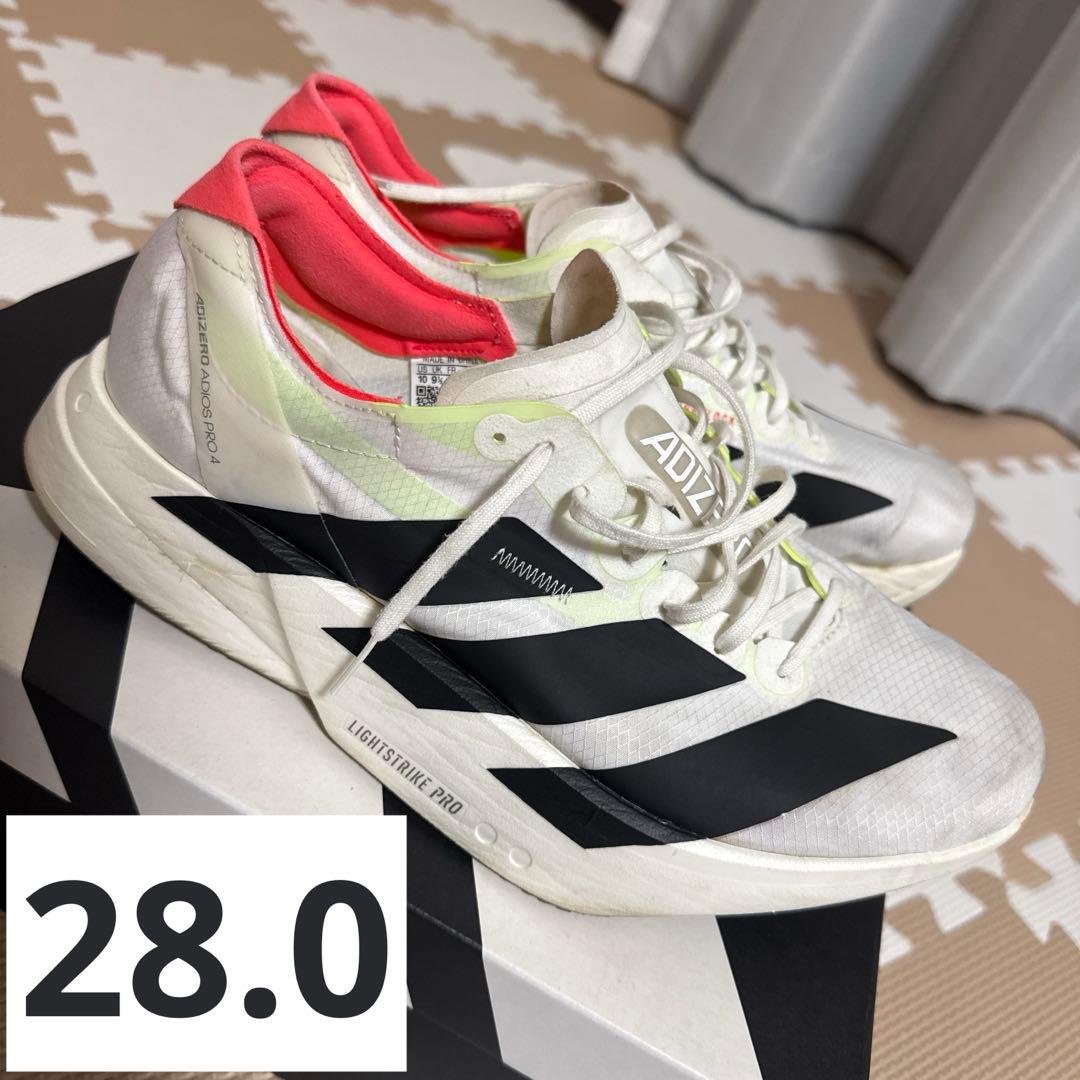 【値下げ中】アディオスプロ4 28.0 白×黒