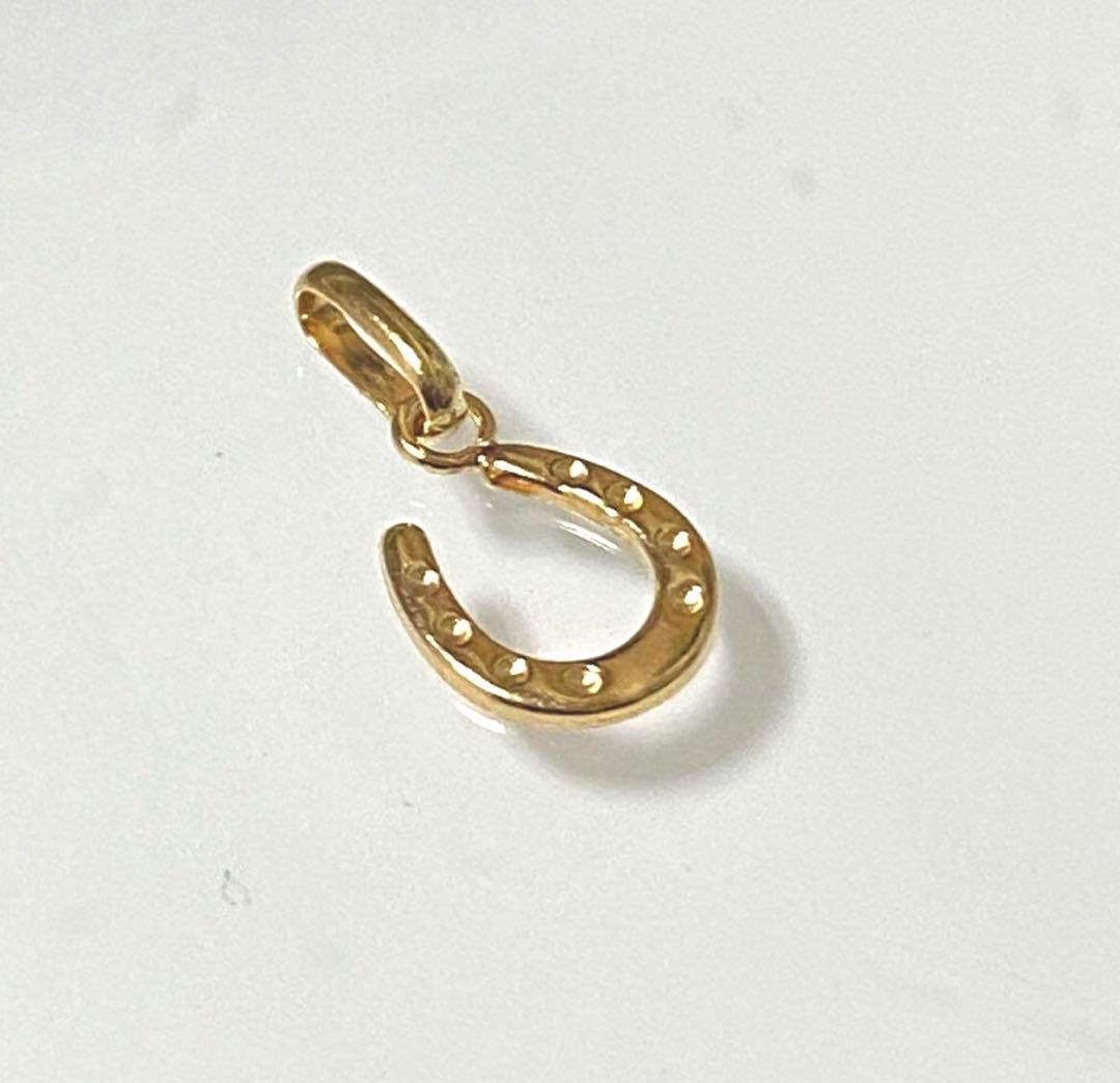 K18 ミニ蹄鉄　ペンダント　18金