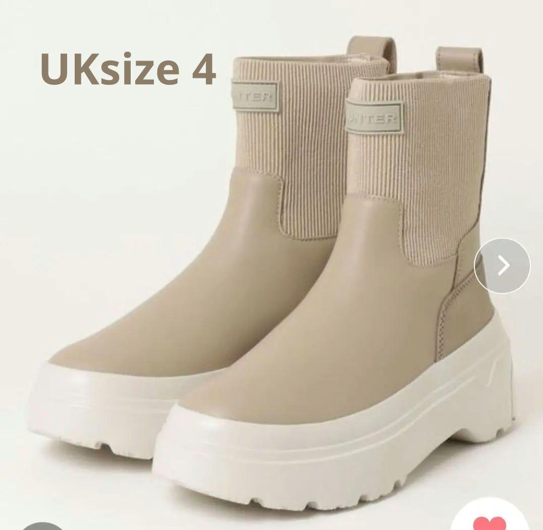 HUNTER エクスプローラー チェルシー フラットフォームブーツ