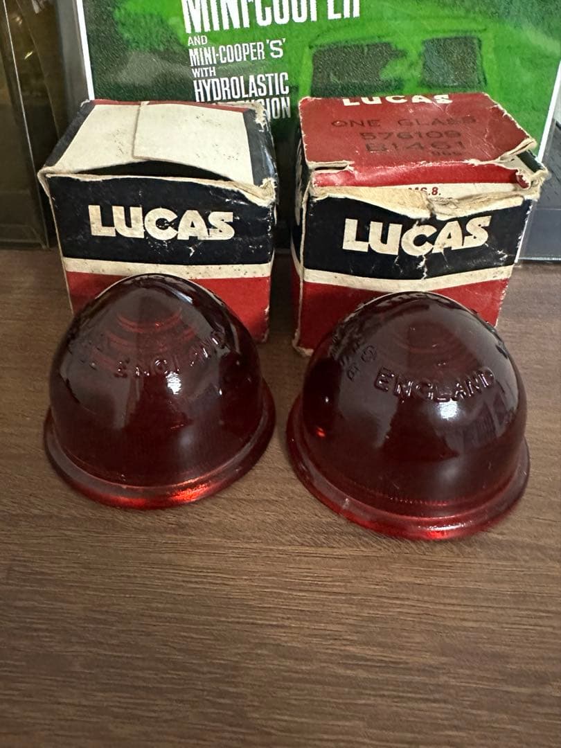 当時物Lucas L594 ウインカーレンズ　赤レンズ BMCミニ　ローバーミニ