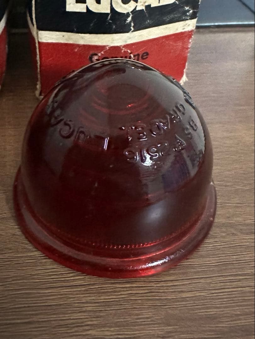 当時物Lucas L594 ウインカーレンズ　赤レンズ BMCミニ　ローバーミニ