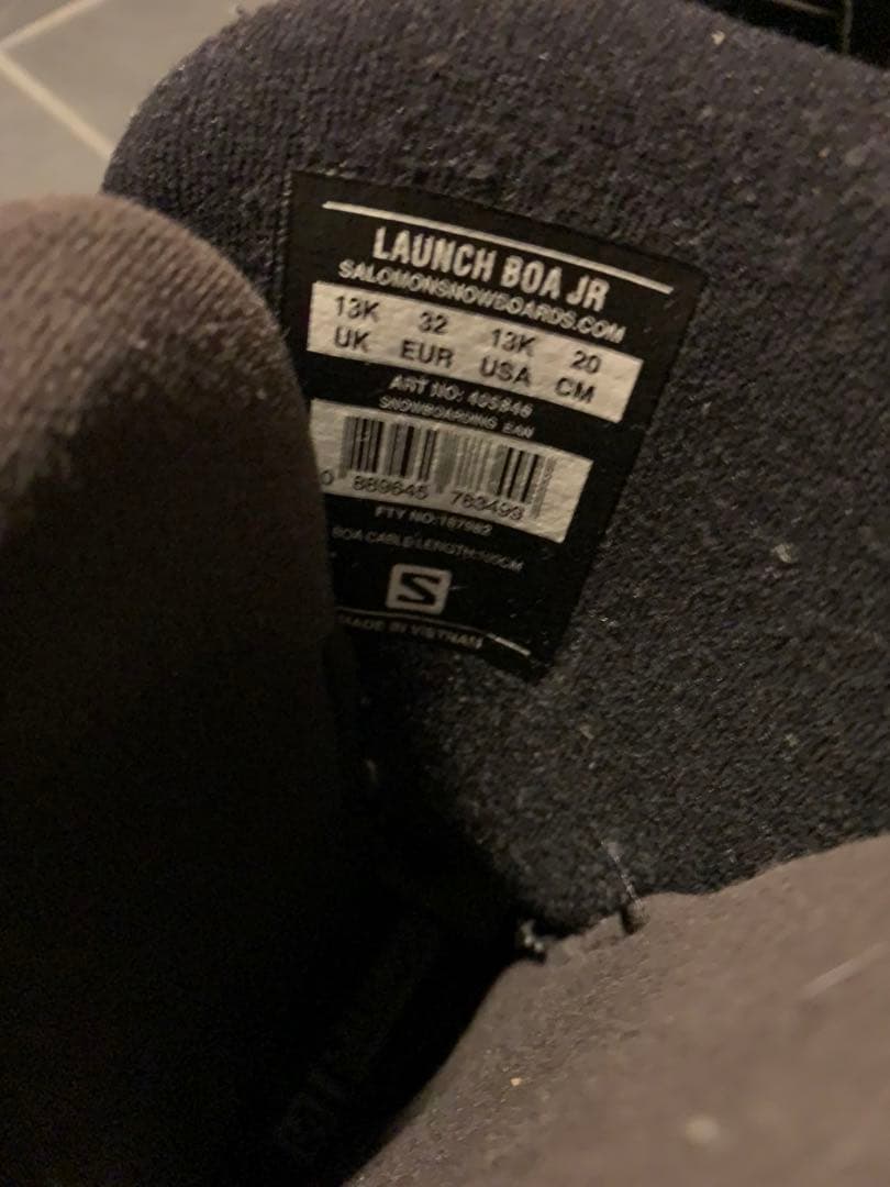 サロモン　スノーボードブーツ　キッズ20cm