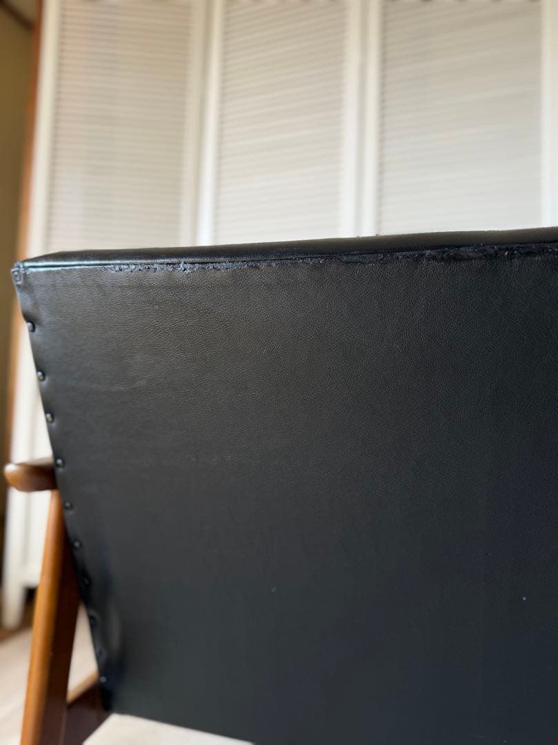 boys カリモク Kチェア ブラック 2P 2人掛け ソフトレザー