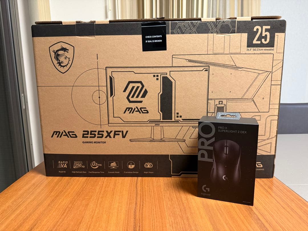 ディスプレイ・モニター本体 MSI MAG 255XFV & PRO X SUPERLIGHT 2 DEX