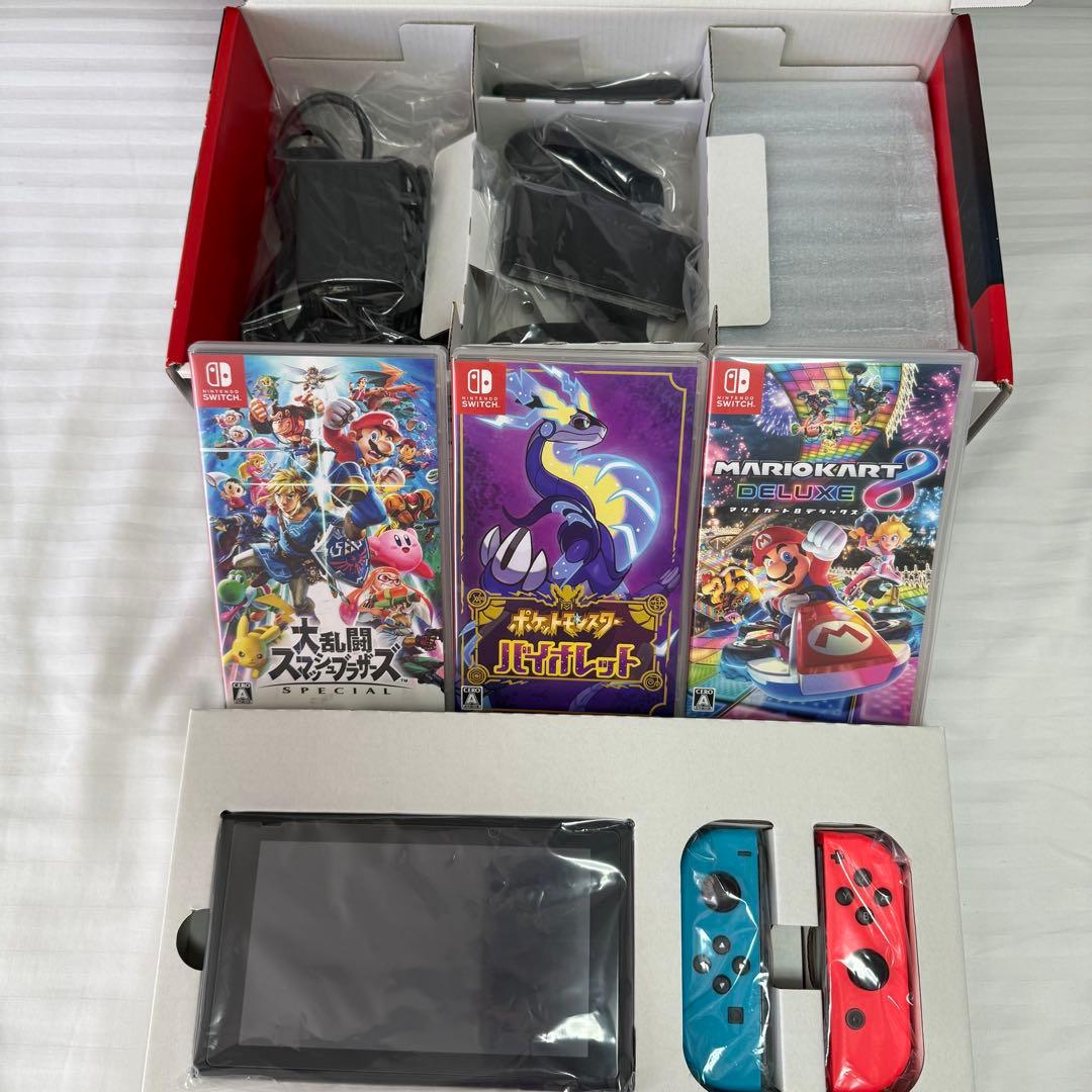 ソフト3点セット送料無料⭐️美品⭐️Nintendo Switch 本体