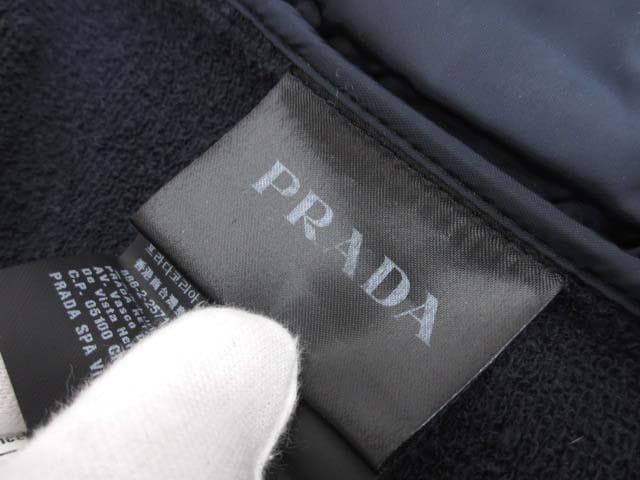 美品 プラダスポーツ SJC361 ナイロン×スウェット ブルゾン ジャケット