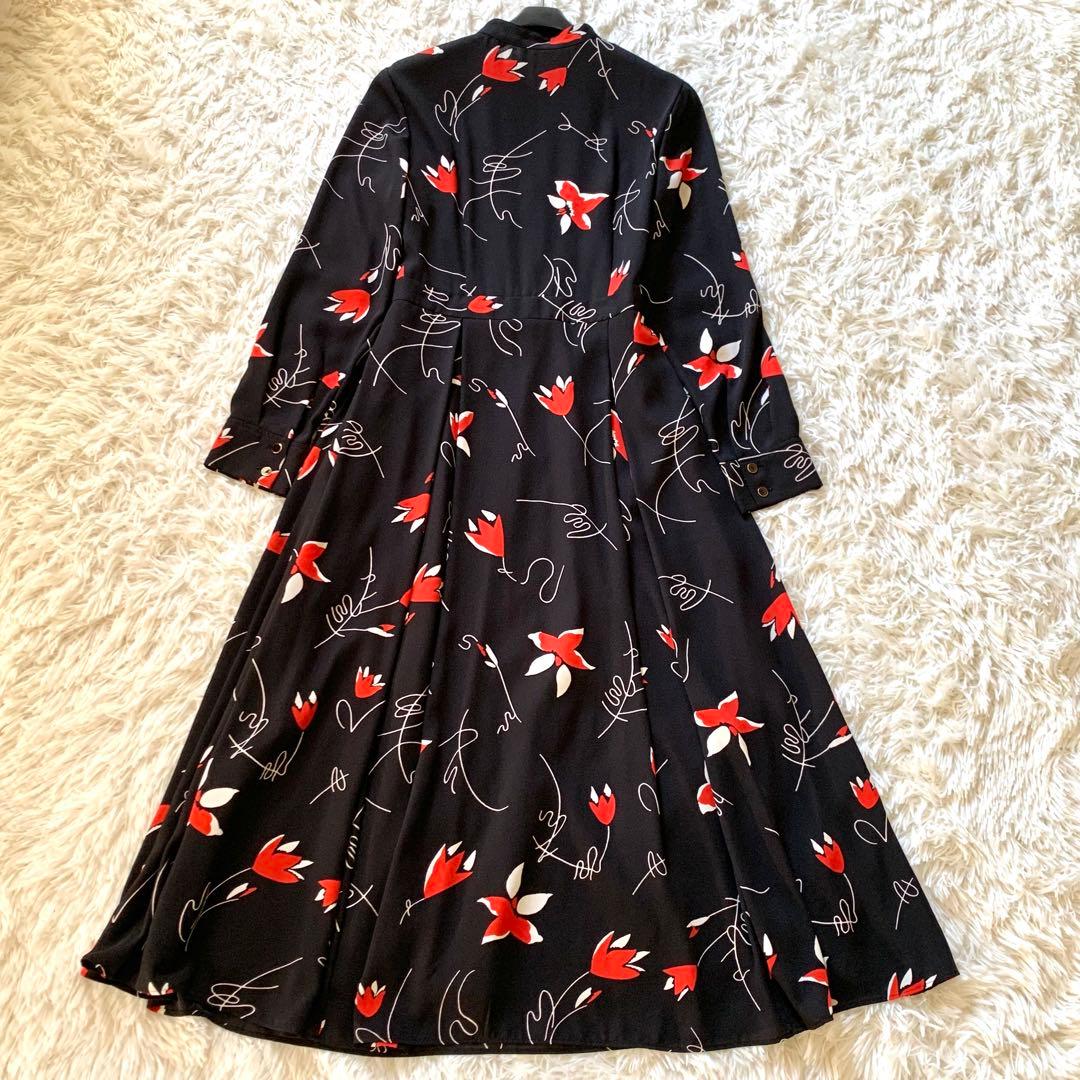 美品✨矢田亜希子さん着用 ダイアグラム ボックスタックプリントワンピース