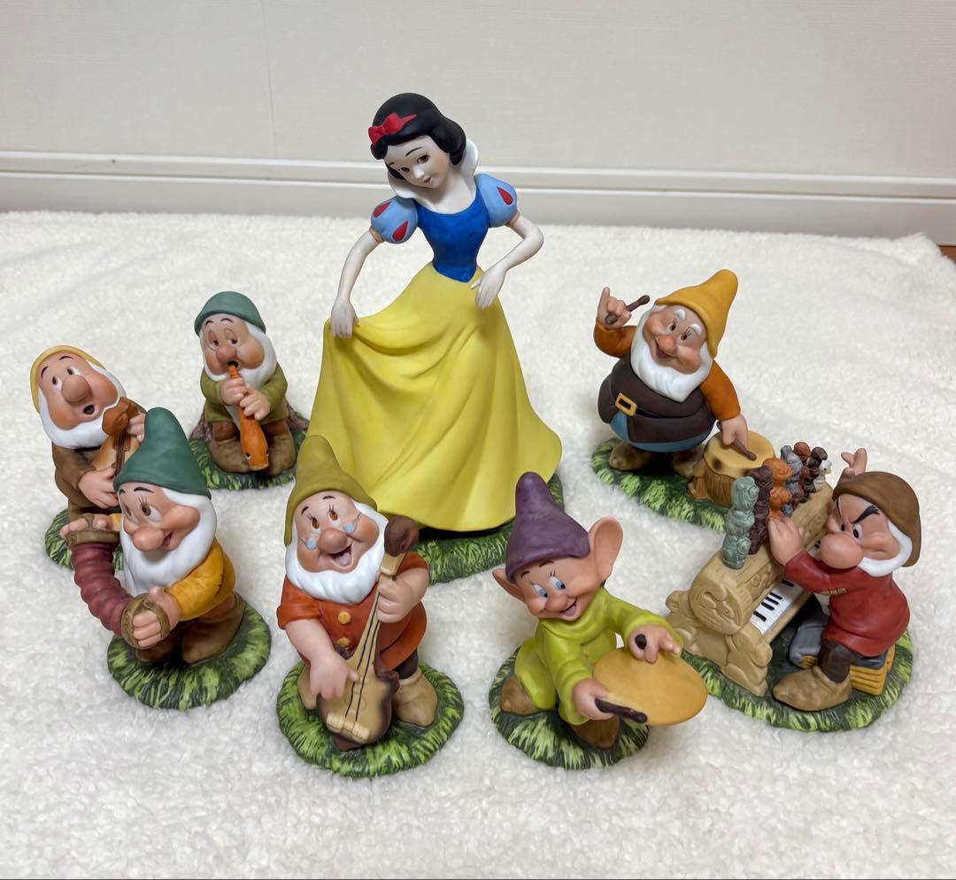 【希少】 白雪姫 7人の小人　加藤工芸　陶器　置物　ガーデンオーナメント　白雪姫