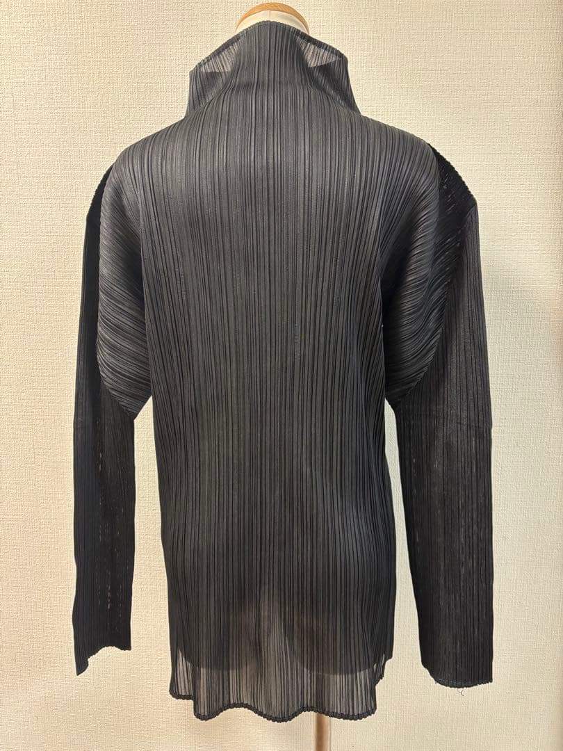 美品◇PLEATS PLEASE◇タートルネックトップス◇BLACK