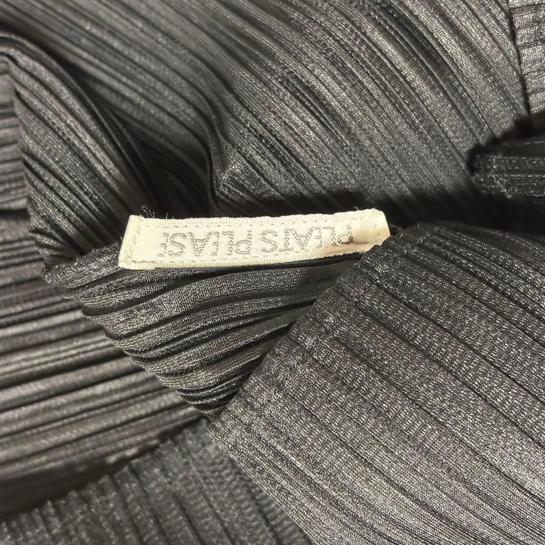 美品◇PLEATS PLEASE◇タートルネックトップス◇BLACK