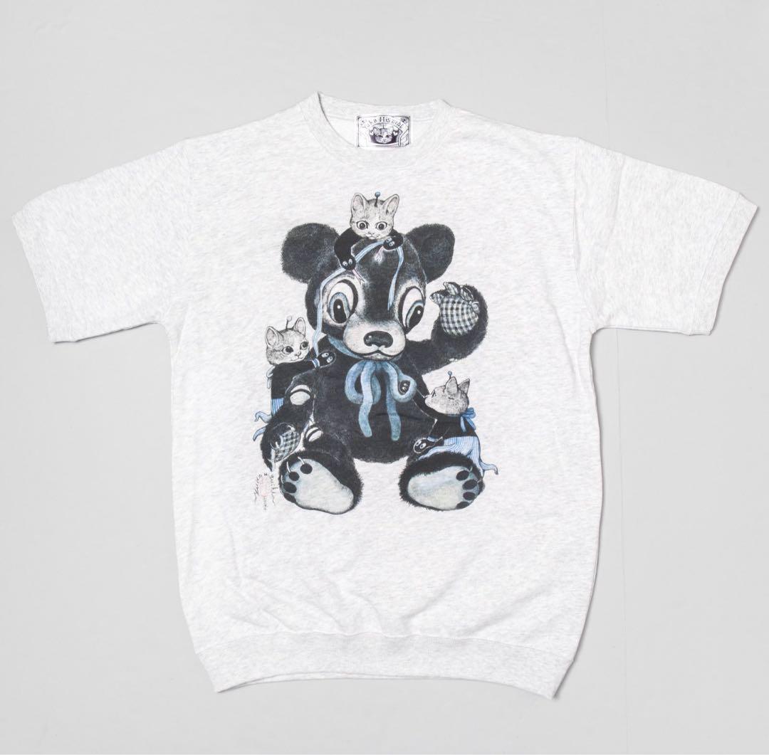 ボリス雑貨店 ヒグチユウコ 半袖スウェット 3ギュスと黒いクマ Lサイズ