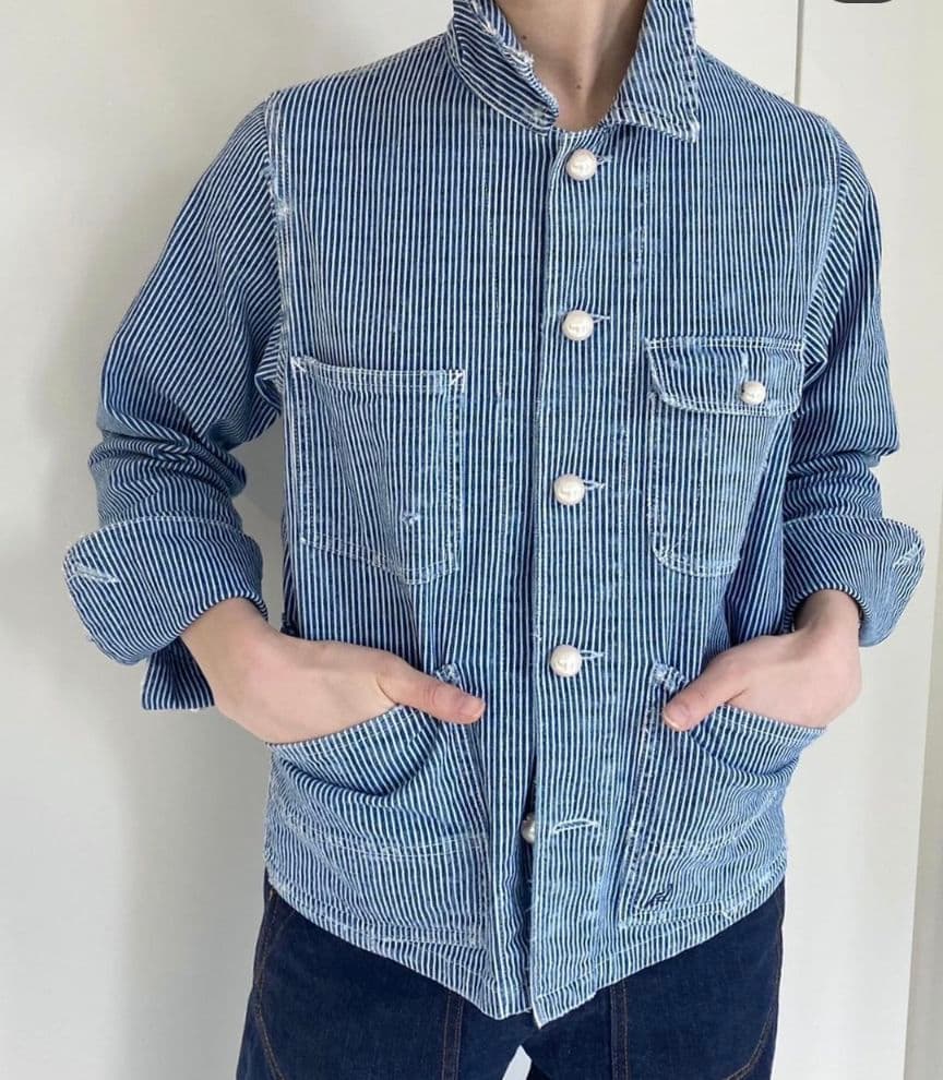 ✿マディソンブルー✿ヒッコリーカバーオール　ダメージ加工有り00サイズ新品未使用