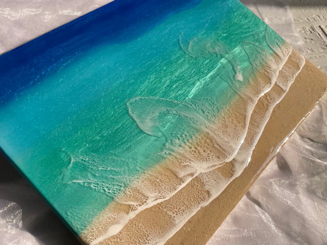 グラデーション　オーシャンレジン　アートパネル　NO7