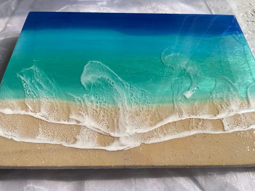 グラデーション　オーシャンレジン　アートパネル　NO7