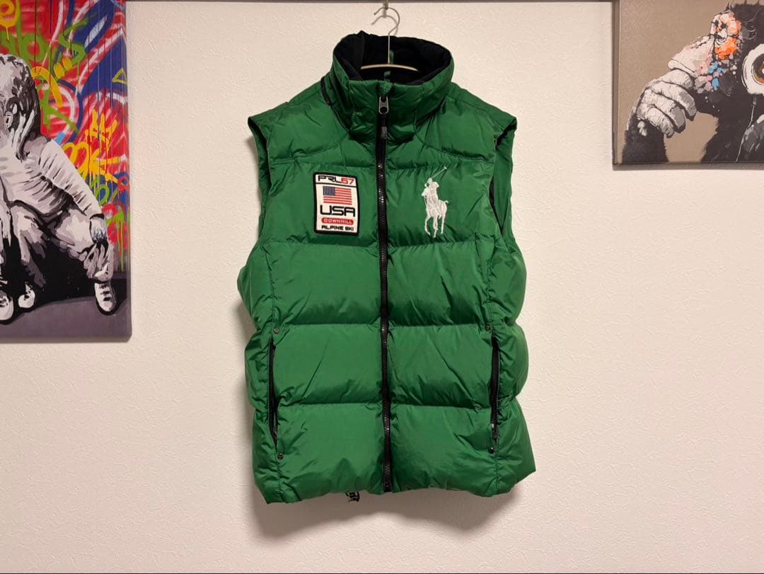 Polo by Ralph Lauren 緑色ダウンベスト