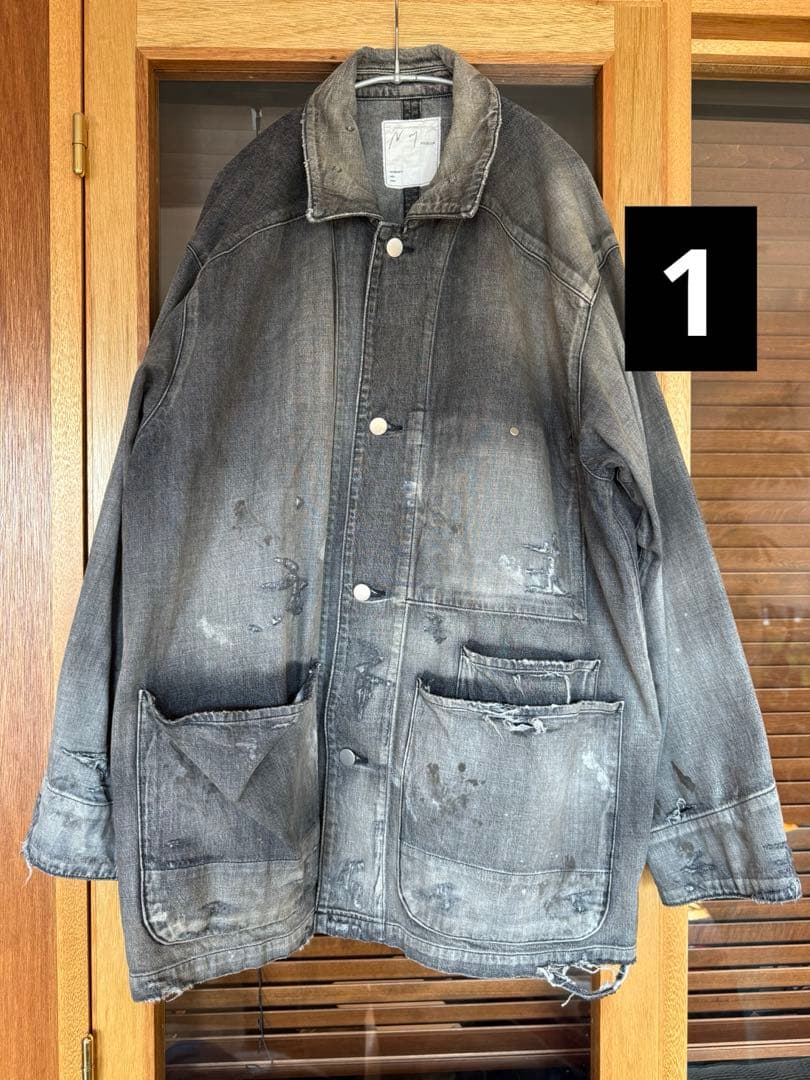 ANCELLM アンセルム DENIM COVERALL BLACK 25ss