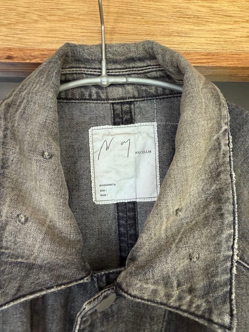 ANCELLM アンセルム DENIM COVERALL BLACK 25ss
